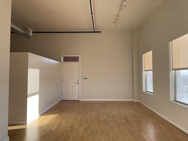 garage with baseboards