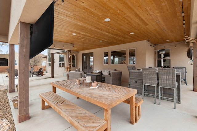 1800 Los Pinos Rd, Bosque Farms, NM 87068 - view of patio featuring outdoor lounge area and outdoor dining area