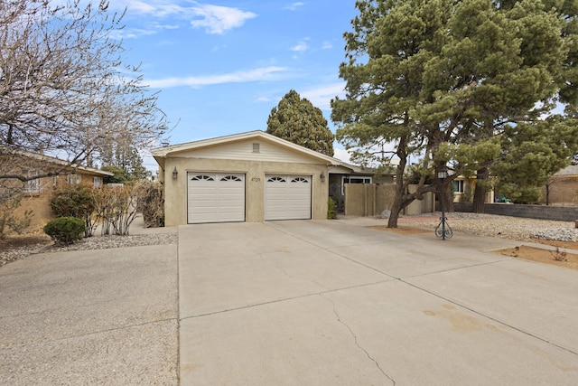 garage with driveway