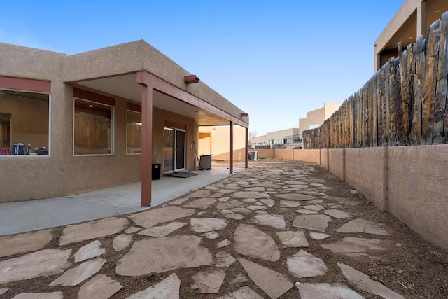 view of patio featuring a fenced backyard