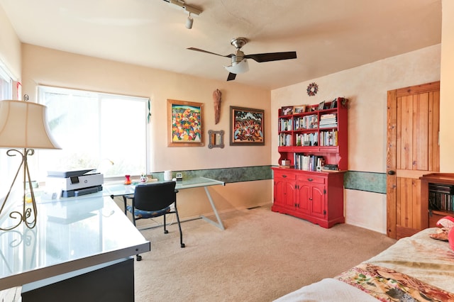 627 Fairway Rd NW, Albuquerque, NM 87107 - carpeted bedroom featuring multiple windows and track lighting