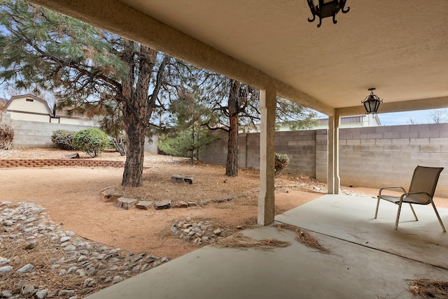 view of patio / terrace with a fenced backyard