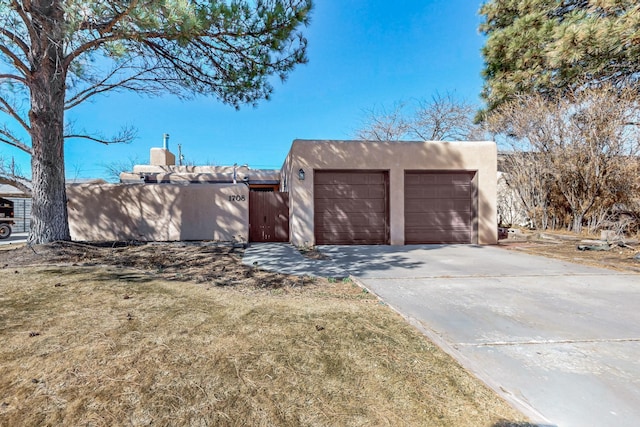 garage with driveway