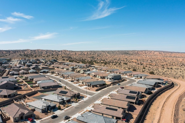 drone / aerial view with a residential view