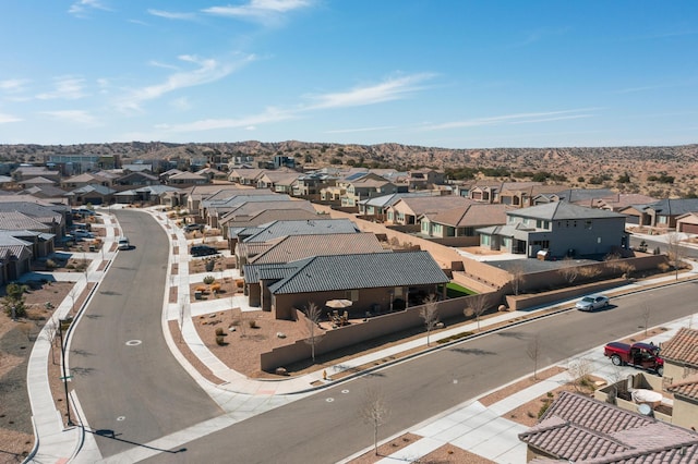 drone / aerial view with a residential view