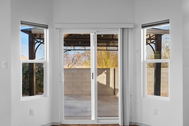 view of doorway to outside