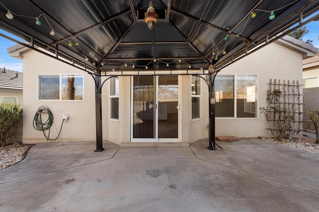 view of patio / terrace with a gazebo