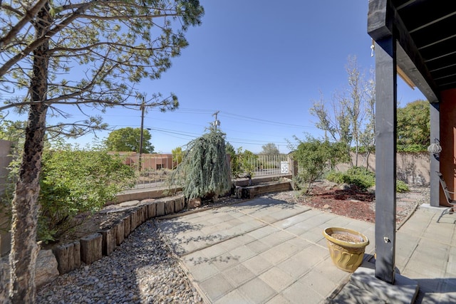 view of patio featuring a fenced backyard