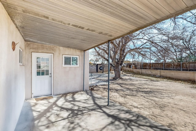 view of patio with fence