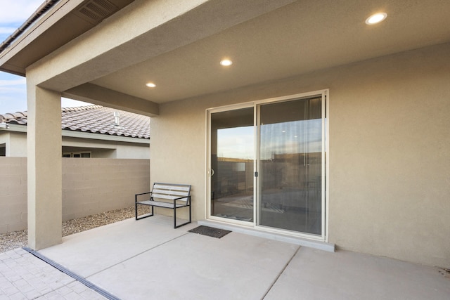 view of patio / terrace with fence