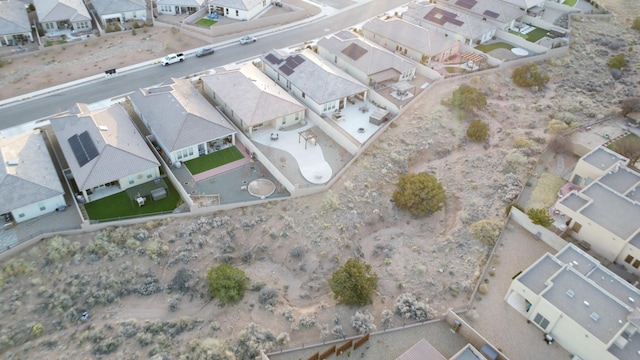 aerial view with a residential view