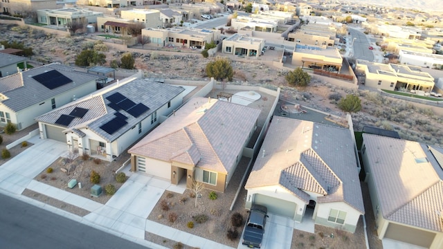 drone / aerial view with a residential view