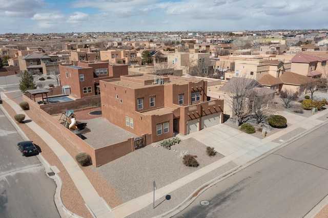 drone / aerial view with a residential view