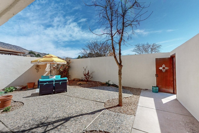 view of patio / terrace with a fenced backyard