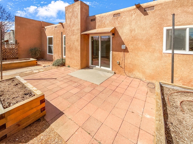 view of patio / terrace with a vegetable garden