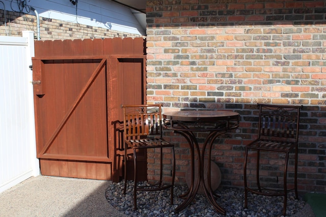 exterior details with brick siding