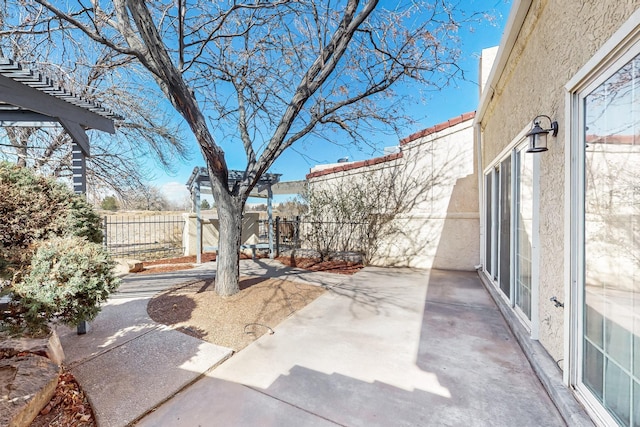 view of patio / terrace with fence