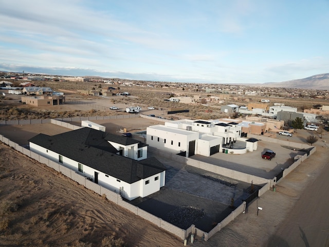 aerial view with a mountain view