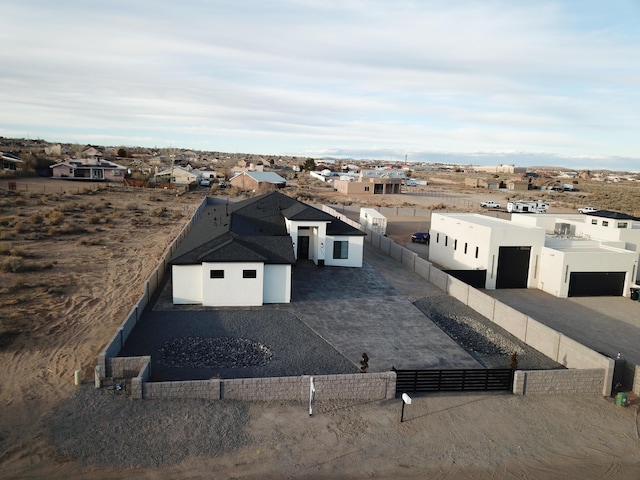 aerial view with a residential view