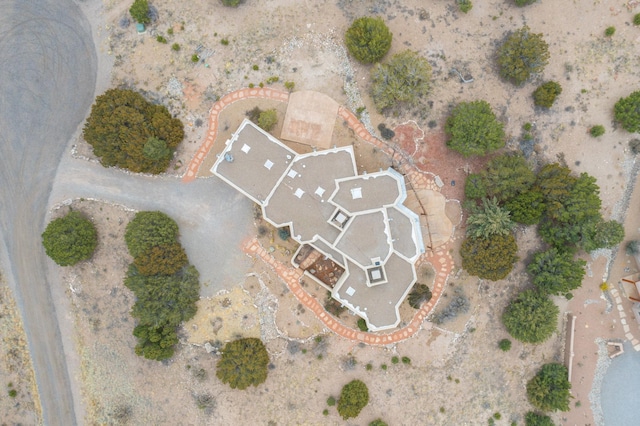 aerial view with a desert view