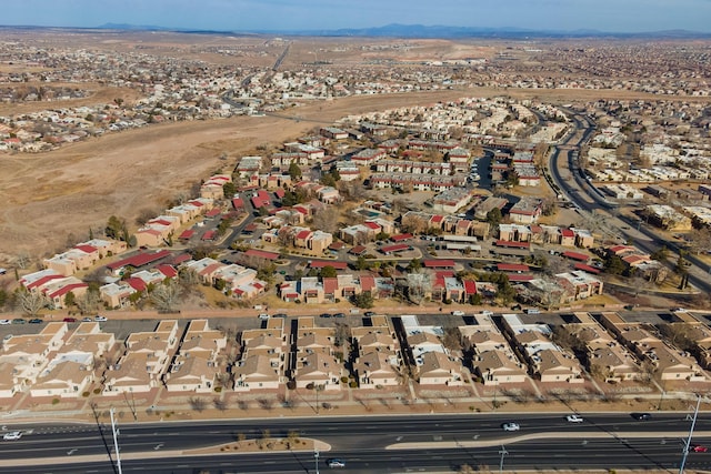 aerial view with a residential view