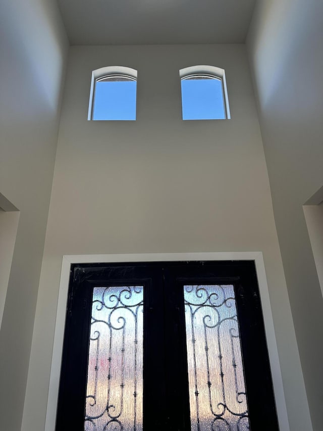 interior details with french doors