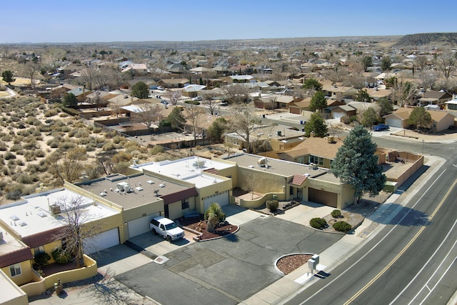 bird's eye view with a residential view