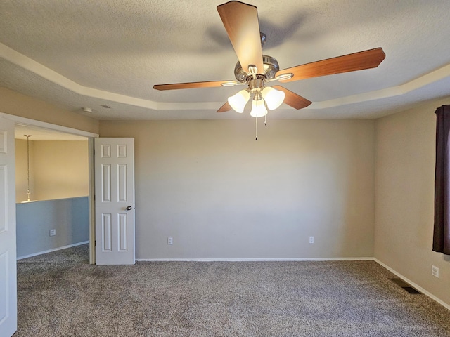 6619 Country Hills Ct NW, Albuquerque, NM 87114 - carpeted empty room featuring visible vents, baseboards, a textured ceiling, and ceiling fan