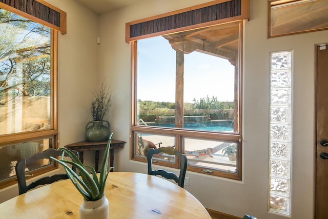 view of dining room