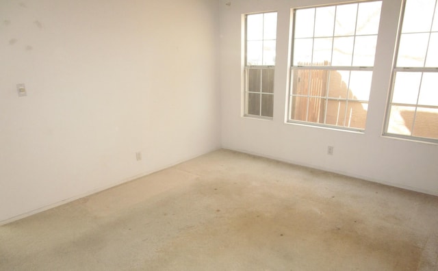 view of carpeted spare room