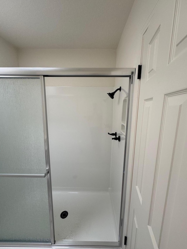 full bathroom with a shower stall