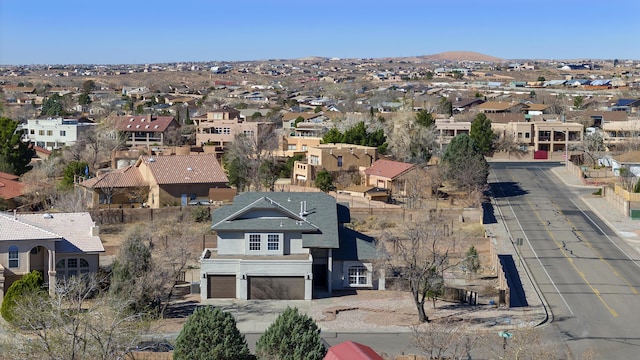 drone / aerial view with a residential view