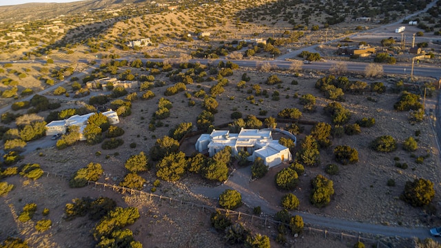 aerial view with a mountain view