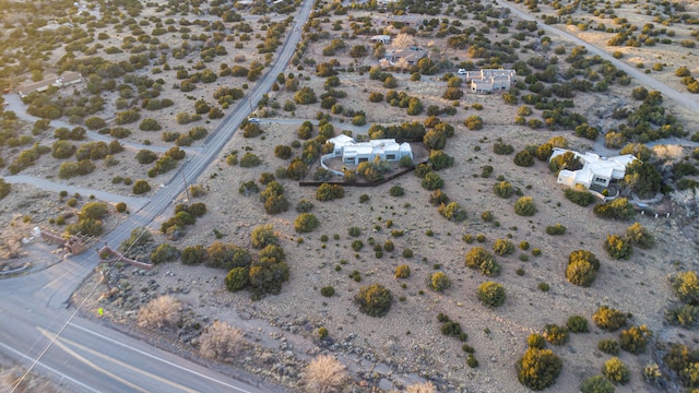 birds eye view of property with a rural view and view of desert