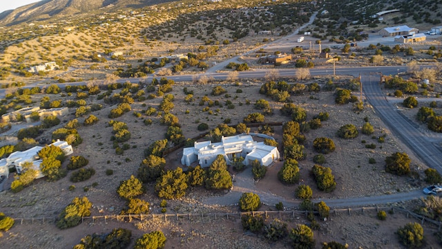 drone / aerial view with a mountain view