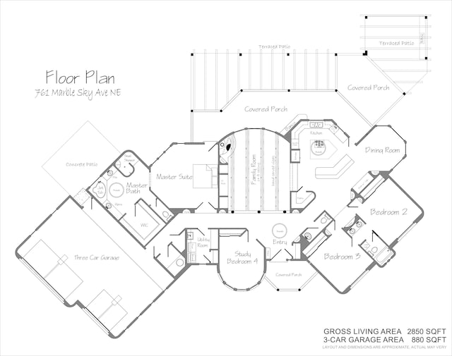 761 Marble Sky Ave NE, Rio Rancho, NM 87144 - room layout