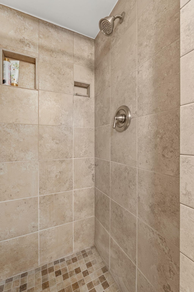 full bathroom with tiled shower