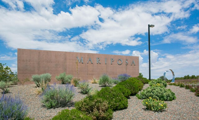 view of community sign