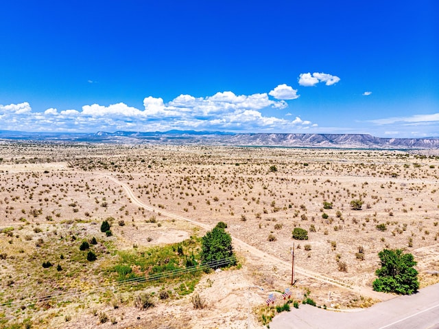 view of mountain feature with a desert view