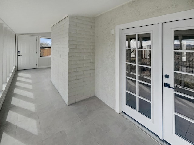 interior space with a patio area