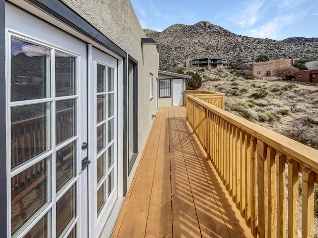 balcony with a mountain view