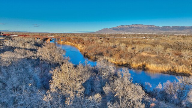 3805 Riverview Rd NW, Albuquerque, NM 87105 - drone / aerial view of a water and mountain view