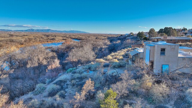 3805 Riverview Rd NW, Albuquerque, NM 87105 - aerial view of property and surrounding area featuring a mountain backdrop