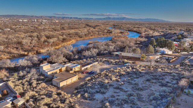 3805 Riverview Rd NW, Albuquerque, NM 87105 - bird's eye view of a desert landscape and a water and mountain view