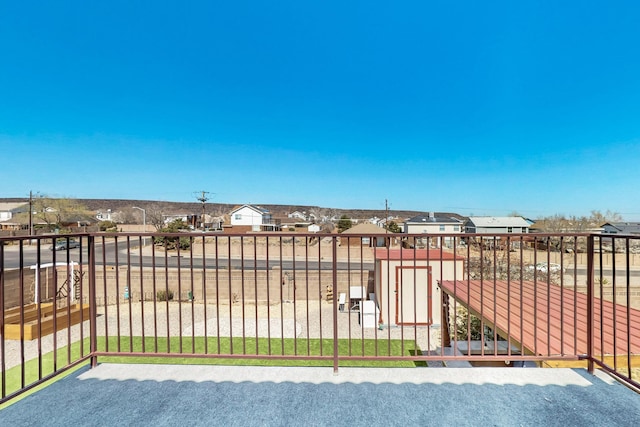 view of patio / terrace with a residential view