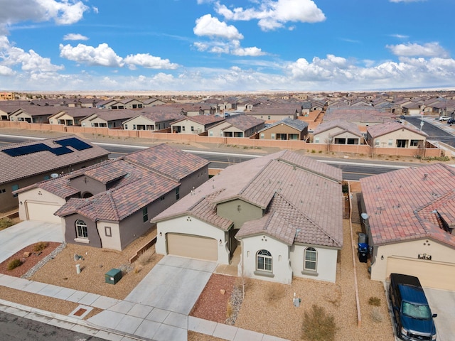 aerial view featuring a residential view