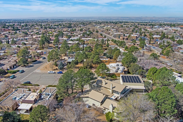 aerial view with a residential view