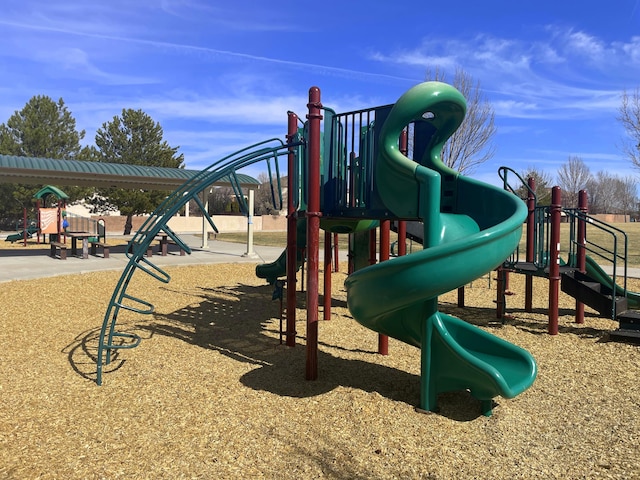 view of community jungle gym