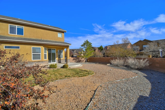 view of yard with a patio area and fence