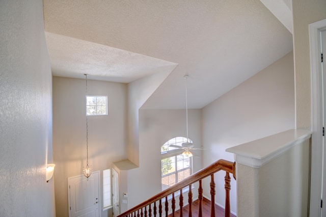 details featuring a textured ceiling